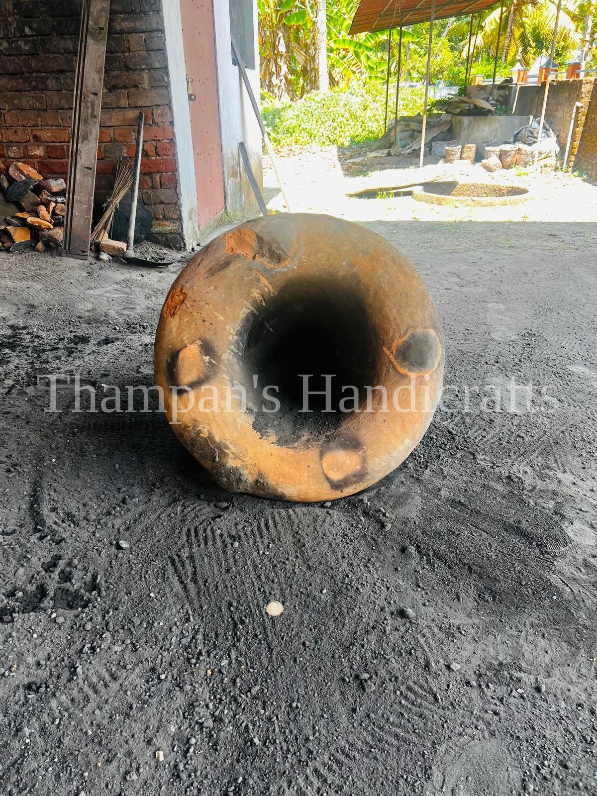 A finished bronze church bell at the Mannar foundry